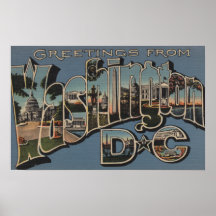 Washington D.C. - stora brevplatser Print