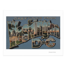 Washington D.C. - stora brevplatser Vykort