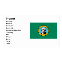 Washington flagga visitkort mallar