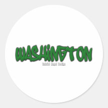 Washington grafitti klistermärken