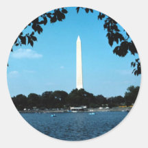 washington minnesmärke, medborgarehuvudstadwashing rund klistermärke