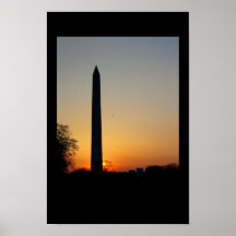 Washington monument på skymningen print
