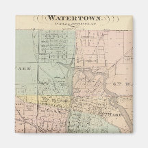 Watertown fint & Jefferson cos Kylskåps Magneter