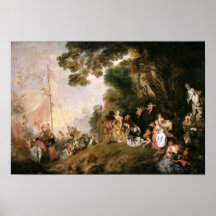 Watteau Jean-Antoine konst Affisch