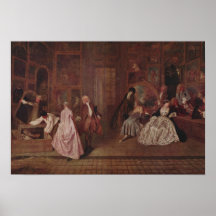 Watteau Jean-Antoine konst Affisch