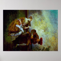 Watteau Jean-Antoine konst Print