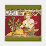Waverley cyklar - art nouveau - Alphonse Mucha Kylskåps Magneter