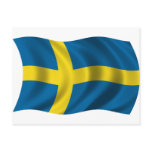 Wavy Sweden Flag Post Card