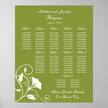 Wedding Reception Seating Chart - Standard Sizes Posters