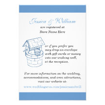 Wedding Wishing Well & Website Custom Card