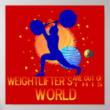 WEIGHTLIFTERS UT UR DENNA VÄRLDSAFFISCH