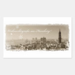 Weihnachtsgrüße aus Hamburg, Weihnachtskarte, edel Stickers