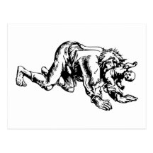 Werewolf som äter babyen vykort