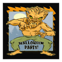 Werewolfhalloween festinbjudan