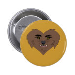 Werewolfhjärtaansikte Knappar