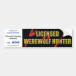 WEREWOLFjaktlicensen med blod stänker Bildekal