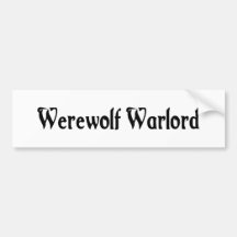 Werewolfkrigklistermärke Bildekal