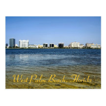 West Palm Beach reflexioner från den klara sjön Vykort