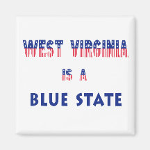 West Virginia är statliga blått Magnet För Kylskåp