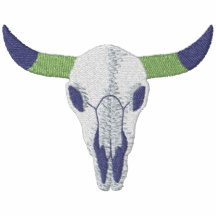 Western nötkreaturskalle broderade luvtröjor