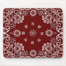 Western röd Bandana Mousepad Musmattor