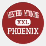 Westerna Wyoming - Phoenix - kick - Jackson Wyomin Rund Klistermärke