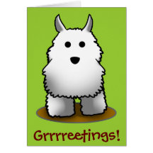Westie Grrrreetings! Hälsningskort