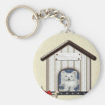 Westie hund i hundkoja nyckel ringar