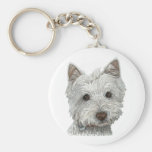 Westie hund nyckel ringar