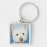 Westie hundkeychain nyckel ringar