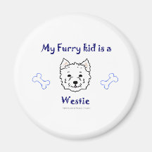 Westie Kylskåps Magneter