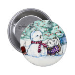 Westie snögubbe nål