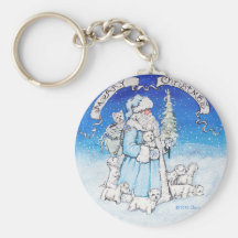 Westies och jultomten nyckel ringar