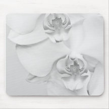 White Orchid Mouse Pad