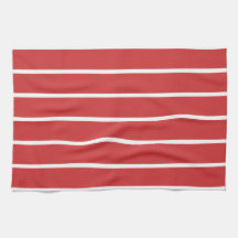 White Stripes on Red タオル