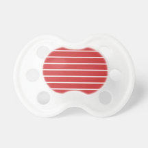 White Stripes on Red 赤ちゃんおしゃぶり