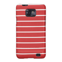 White Stripes on Red Galaxy SII Case