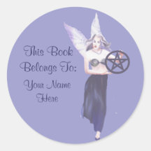 Wiccan felik bokägarmärkeklistermärke