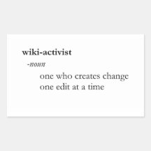 Wiki-aktivist klistermärke