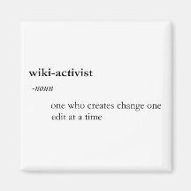Wiki-aktivist magnet kylskåps magneter