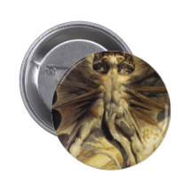 William Blake - The Great Red Dragon and the Woman Pinback Buttons