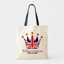 William & Catherine kungligt bröllop Tote Bag