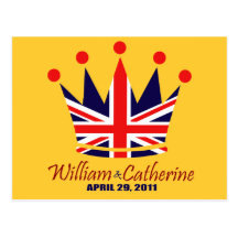William & Catherine kungligt bröllop Vykort