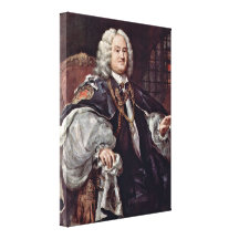 William Hogarth - Benjamin Hoadly porträtt Kanvasdukar Med Gallerikvalitet