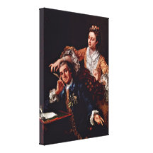 William Hogarth - David Garrick och hans fru Canvasduk Med Gallerikvalitet