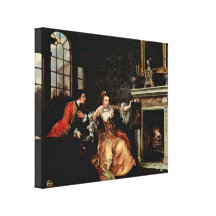 William Hogarth - den Ladys jumboinsatsen Sträckta Kanvas Tryck