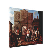 William Hogarth - grinden av Calais Sträckta Canvas Tryck