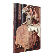 William Hogarth - kort efter bröllop Sträckt Canvastryck