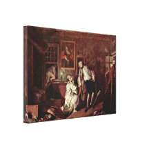 William Hogarth - mord av räkningen Sträckta Canvas Tryck