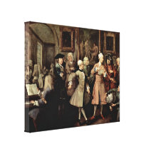 William Hogarth - morgonmottagandet Canvastryck